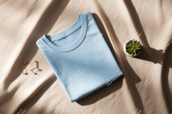 Light blue t shirt jewelry plant fabric textile Product Image 1