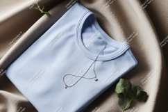 Light blue shirt necklace mockup jewelry Product Image 1