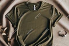 Olive green t shirt mockup image Product Image 1