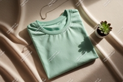 Mint green t shirt necklace succulent image Product Image 1