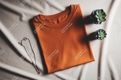 Orange shirt necklace succulents clothing jewelry Product Image 1
