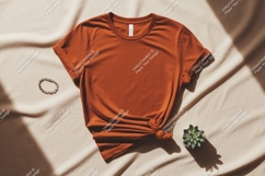 Terracotta tee with knot and succulent t-shirt bracelet Product Image 1