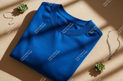 Blue shirt jewelry succulent Mockup Product Image 1