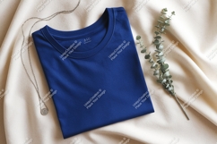 Blue shirt necklace eucalyptus mockup Product Image 1