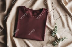 Maroon t shirt silver necklace eucalyptus clothing Product Image 1