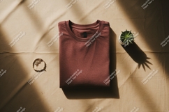 Maroon shirt succulent bracelet folded plant Product Image 1