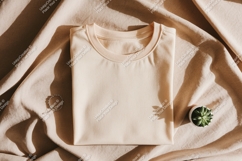 Cream t shirt folded fabric succulent bracelet image Product Image 1