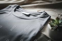 Gray TShirt Mockup With Plant t-shirt Product Image 1