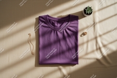 Purple t shirt gold necklace ring succulent plant clothing Product Image 1
