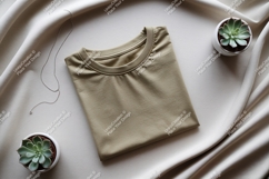 Tan t shirt necklace succulents tshirt mockup Product Image 1