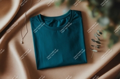 Teal shirt necklace plant folded Product Image 1
