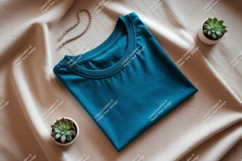 Teal shirt jewelry succulent plant Product Image 1