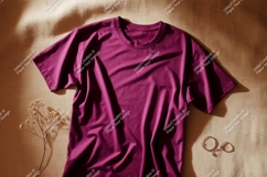 Magenta shirt textile jewelry mockup Product Image 1