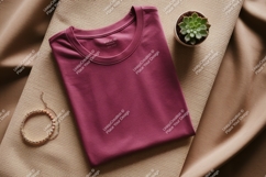 Maroon t shirt succulent bracelet image Product Image 1