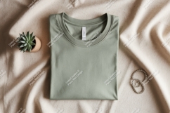 Sage green t shirt succulent bracelet image Product Image 1