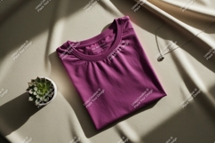 Magenta t shirt succulent necklace image Product Image 1