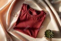 Crimson shirt gold jewelry succulent image Product Image 1