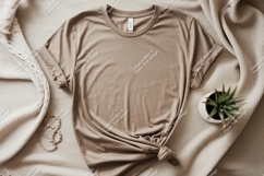 Tan t shirt mockup neutral tones image Product Image 1