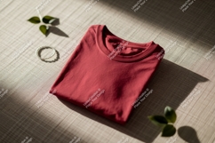 Red shirt jewelry leaves folded bracelet Product Image 1