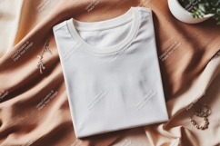 White T shirt with jewelry mockup Product Image 1