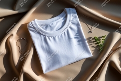 White T shirt jewelry plant mockup Product Image 1