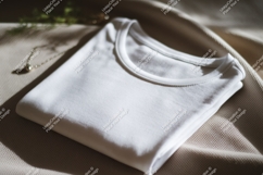 White TShirt Mockup With Jewelry t-shirt Product Image 1