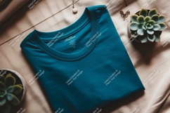 Teal shirt succulent jewelry mockup clothing Product Image 1