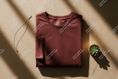 Maroon shirt necklace succulent plant Product Image 1