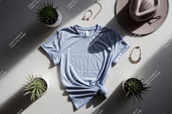 Blue t shirt hat jewelry plants image Product Image 1