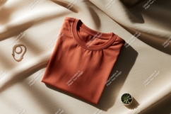 Terracotta shirt draped fabric jewelry plant image Product Image 1
