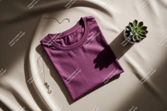Purple shirt jewelry succulent plant necklace Product Image 1