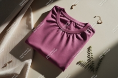 Mauve top with gold jewelry shirt clothing Product Image 1