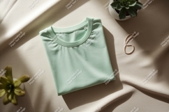 Mint green t shirt mockup clothing Product Image 1