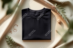Black t shirt draped fabric jewelry image Product Image 1