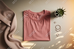 Rose pink t shirt and accessories clothing Product Image 1