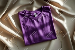 Purple shirt draped silk jewelry clothing Product Image 1