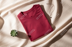 Crimson shirt necklace succulent silver Product Image 1