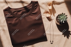 Brown t shirt necklace succulent plant t-shirt Product Image 1