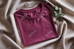 Magenta shirt draped fabric mockup Product Image 1