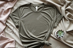 Olive green t shirt mockup image Product Image 1