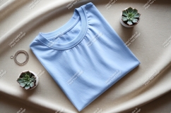 Blue T shirt succulent jewelry image Product Image 1