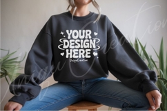 Charcoal Black Streetwear Sweatshirt Mockup Product Image 1