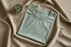 Green t shirt succulent necklace bracelet plant Product Image 1