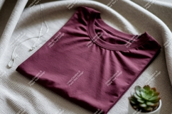 Maroon shirt necklace plant succulent Product Image 1