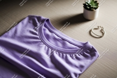 Lavender t shirt with plant and bracelet image Product Image 1