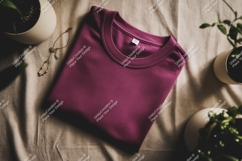 Magenta shirt gold necklace plants clothing Product Image 1