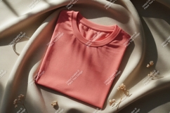 Coral t shirt draped fabric jewelry image Product Image 1