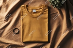 Mustard yellow t shirt mockup clothing Product Image 1