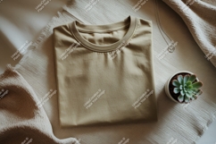 Tan t shirt fabric textile plant image Product Image 1