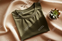 Olive green t shirt mockup image Product Image 1